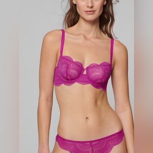 Simone Perele Karma Sheer Demi - Bougainvillea